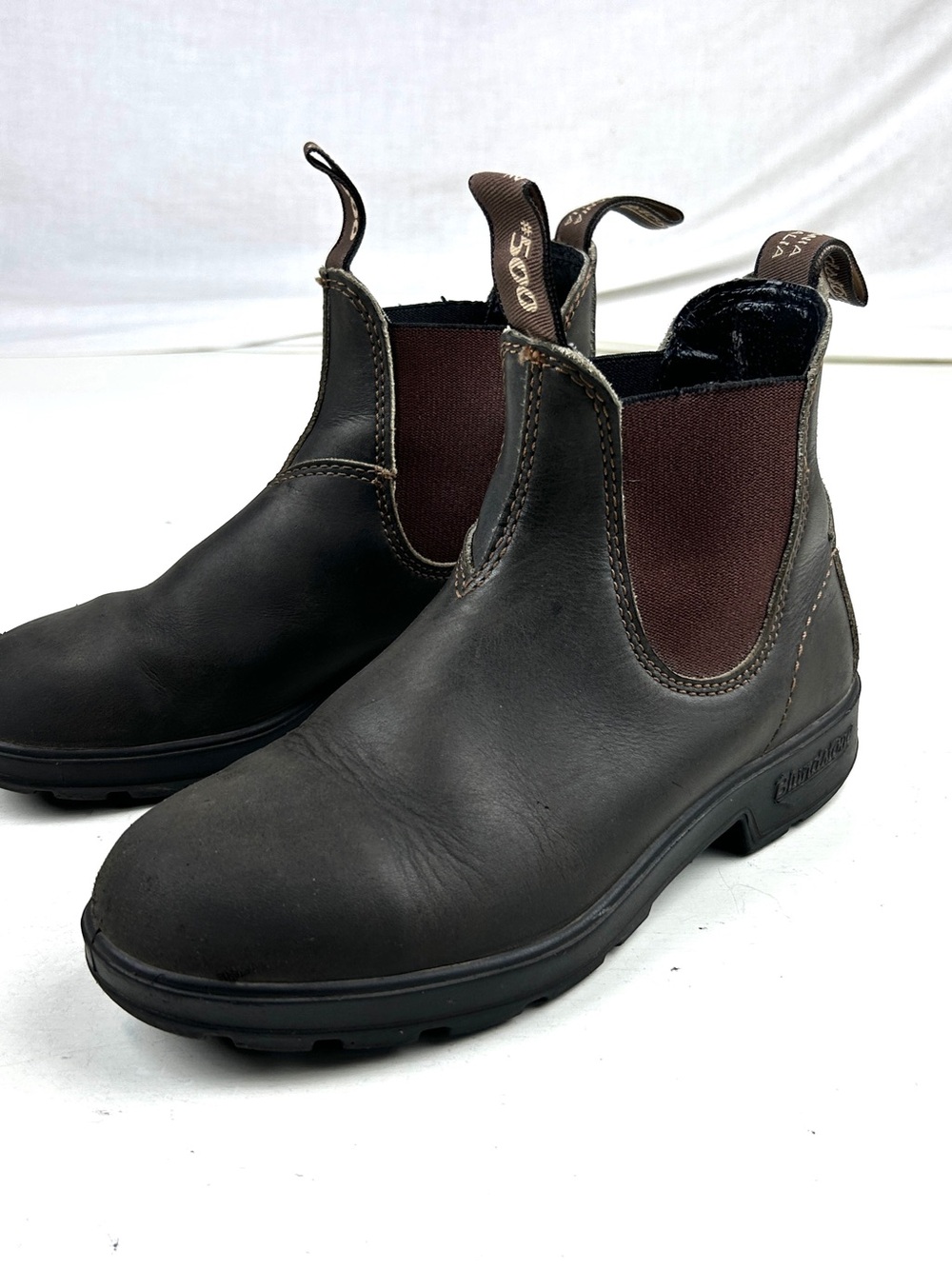 Blundstone 500 Boots Size 6.5 US Womens AU Sz 3.5 Brown Leather Chelsea Ankle - Picture 2 of 6